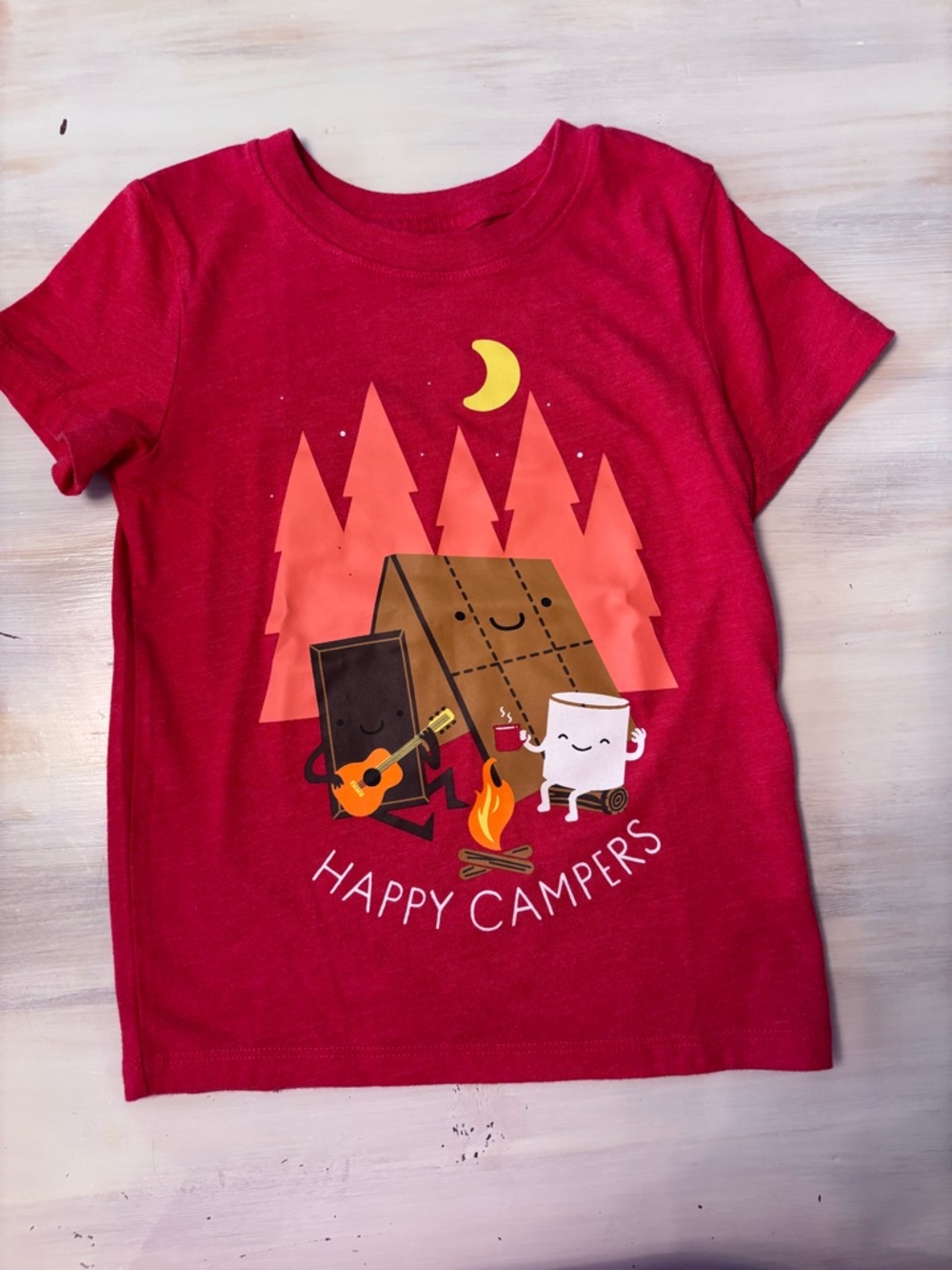 Cat & Jack Red 'Happy Campers' Graphic Tee